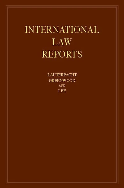 International Law Reports: Volume 153