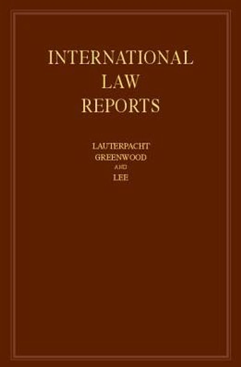 International Law Reports: Volume 163
