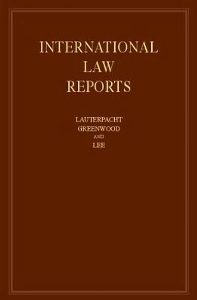 International Law Reports: Volume 163