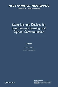 Materials and Devices for Laser Remote Sensing Optical Communication: Volume 1076
