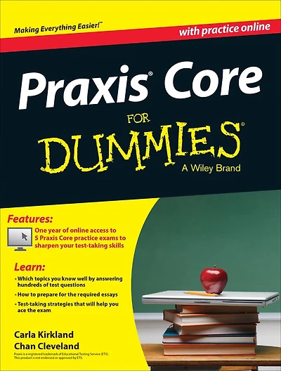 Praxis Core For Dummies with Online Practice Tests