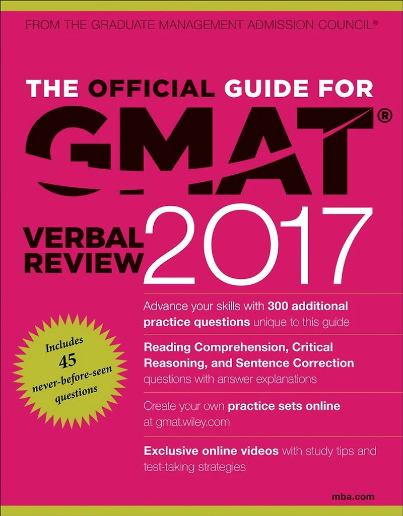 The Official Guide for GMAT Verbal Review 2017 with Online Question Bank and Exclusive Video