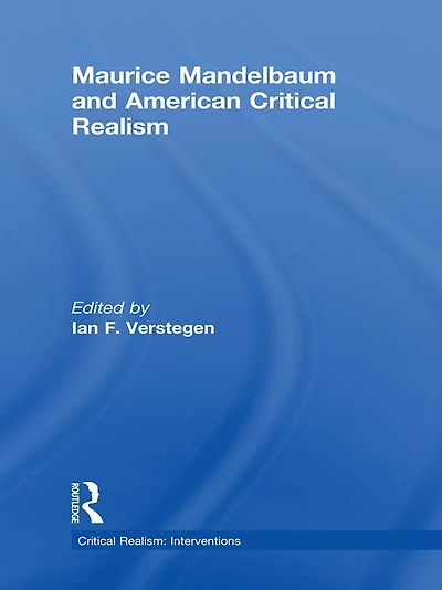 Maurice Mandelbaum and American Critical Realism