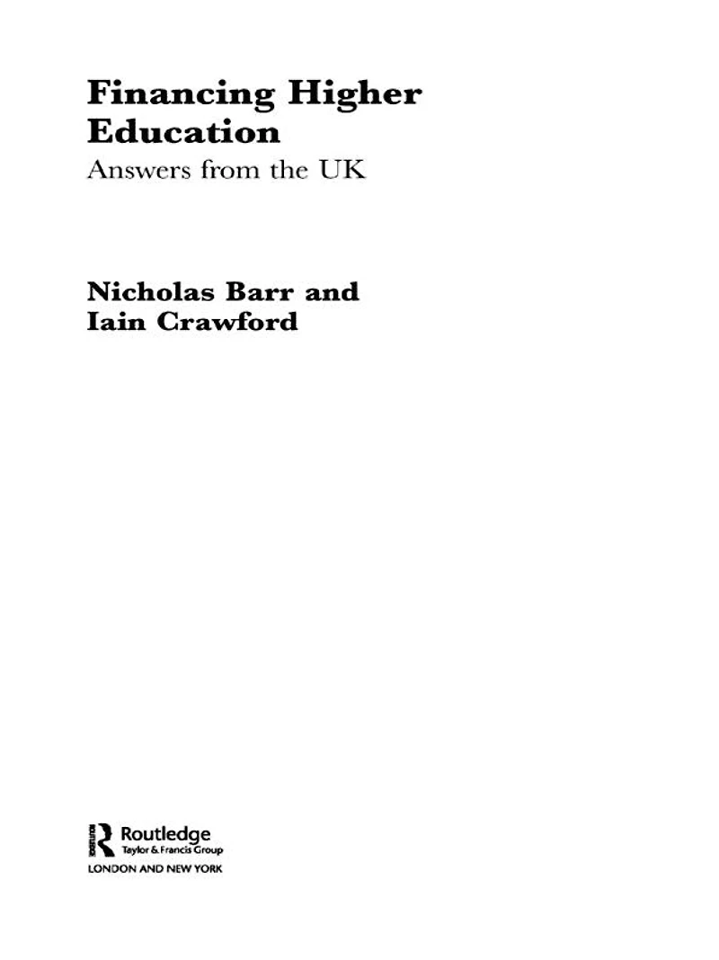 Financing Higher Education: Answers from the UK