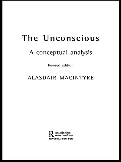 The Unconscious: A Conceptual Analysis