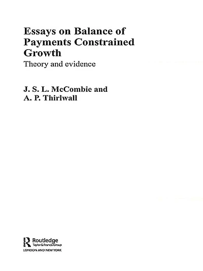 Essays on Balance of Payments Constrained Growth: Theory and Evidence