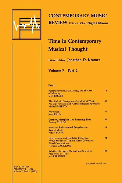 Time Contemporary Musical Thought
