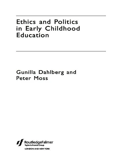 Ethics and Politics Early Childhood Education