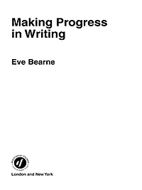 Making Progress Writing