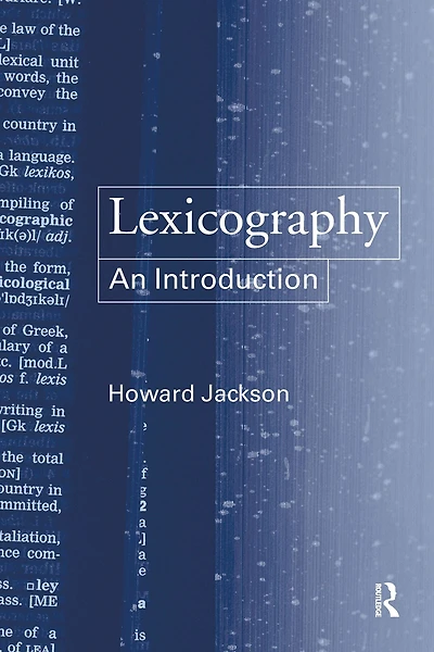 Lexicography: An Introduction
