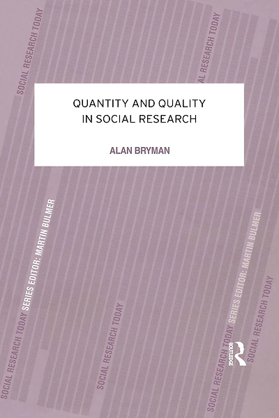 Quantity and Quality Social Research