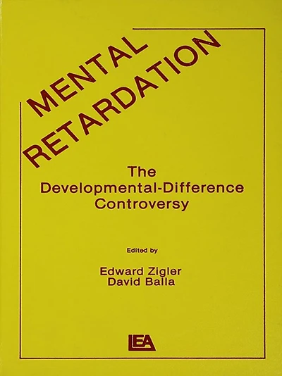 Mental Retardation: The Developmental-difference Controversy