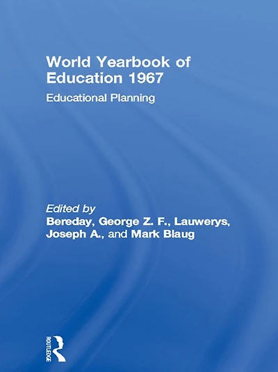 World Yearbook of Education 1967: Educational Planning
