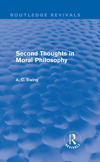 Second Thoughts Moral Philosophy (Routledge Revivals)