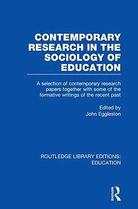Contemporary Research the Sociology of Education (RLE Edu L)