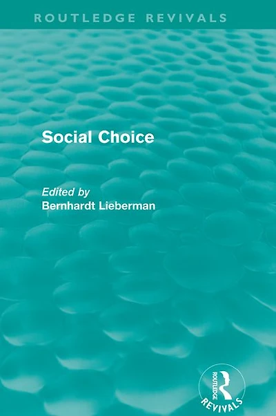 Social Choice (Routledge Revivals)