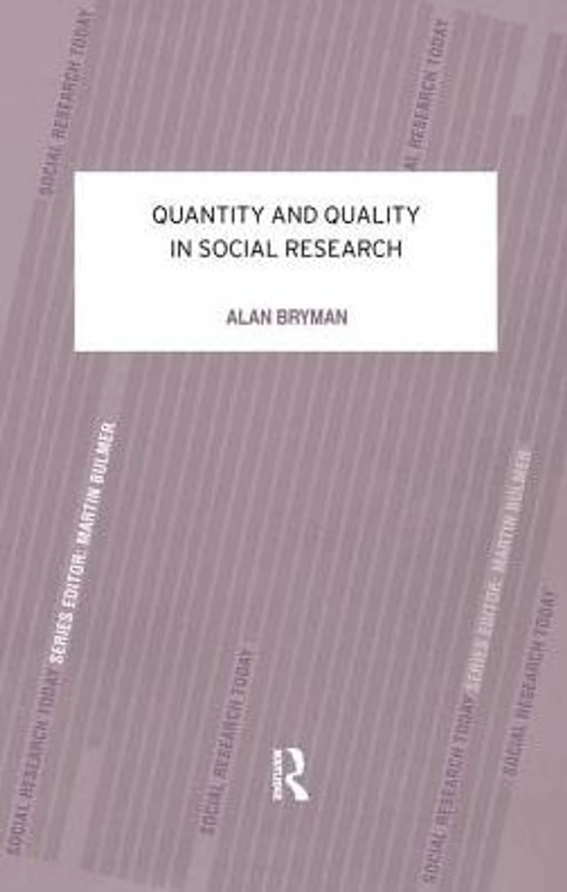 Quantity and Quality Social Research