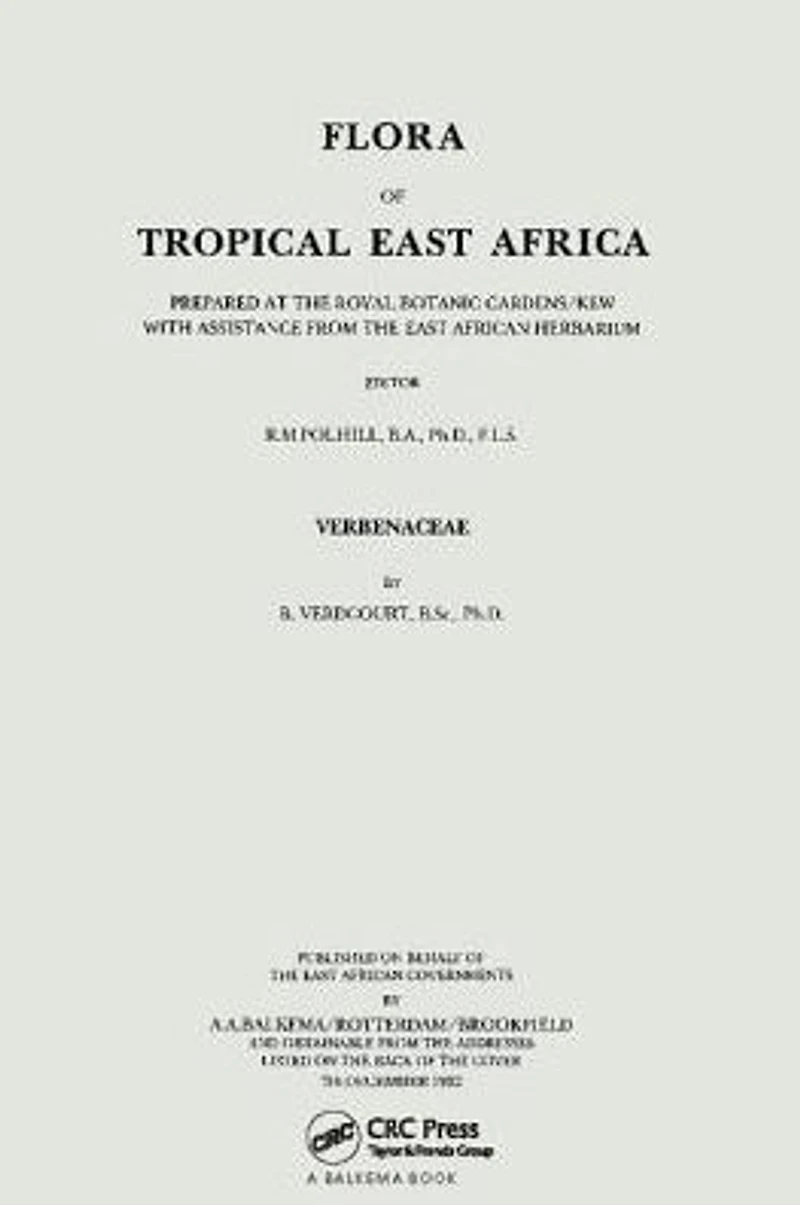 Flora of Tropical East Africa - Verbenaceae (1992)