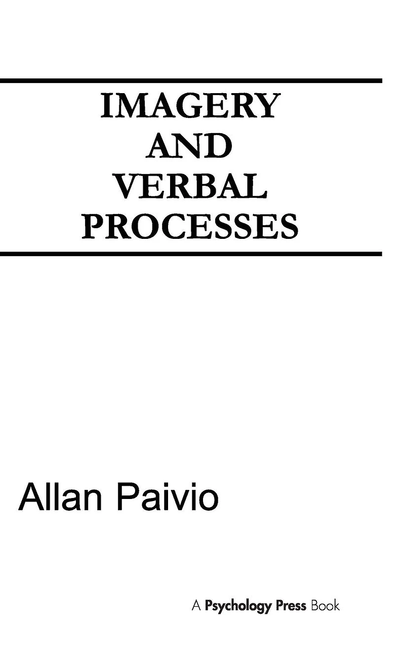 Imagery and Verbal Processes
