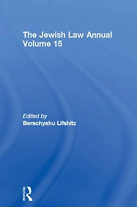 The Jewish Law Annual Volume 15