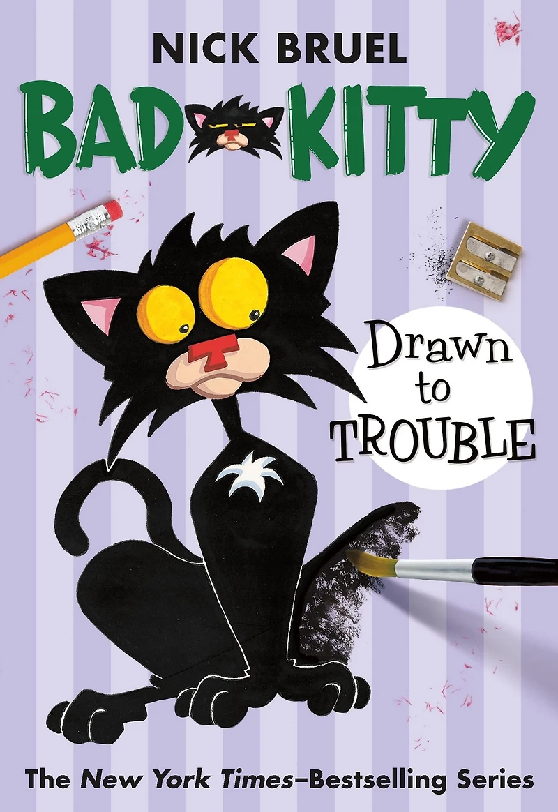 Bad Kitty Drawn to Trouble (classic black-and-white edition)