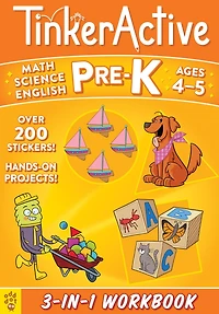 TinkerActive Pre-K 3-in-1 Workbook: Math, Science, English Language Arts
