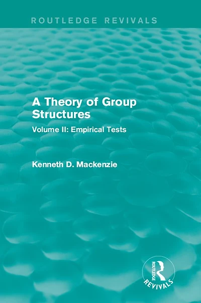 A Theory of Group Structures: Volume II: Empirical Tests