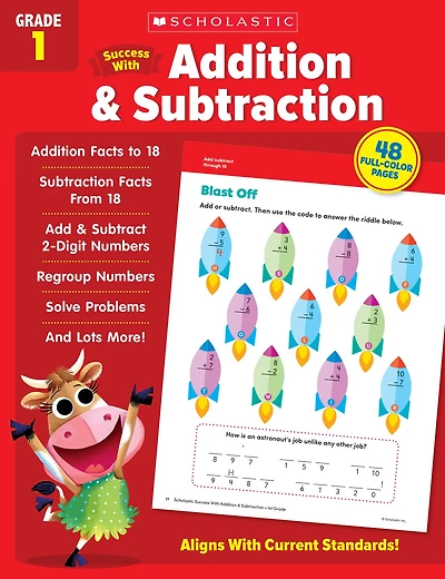 Scholastic Success with Addition & Subtraction Grade 1 Workbook