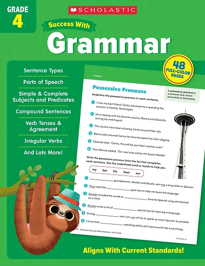 Scholastic Success with Grammar Grade 4 Workbook