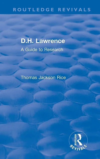 D.H. Lawrence: A Guide to Research