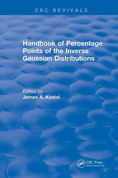 Handbook of Percentage Points the Inverse Gaussian Distributions