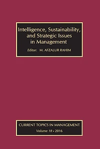 Intelligence, Sustainability, and Strategic Issues Management: Current Topics Management