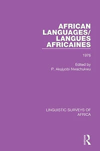 African Languages/Langues Africaines: Volume 2 1976