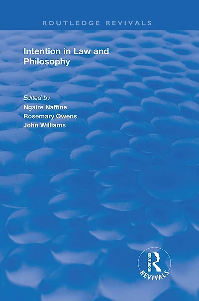 Intention Law and Philosophy