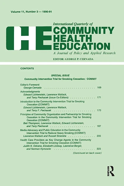 Community Intervention Trial for Smoking Cessation: Commit