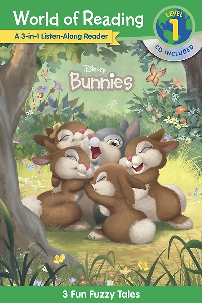World of Reading: Disney Bunnies 3-in-1 Listen-Along Reader-Level 1: 3 Fun Fuzzy Tales