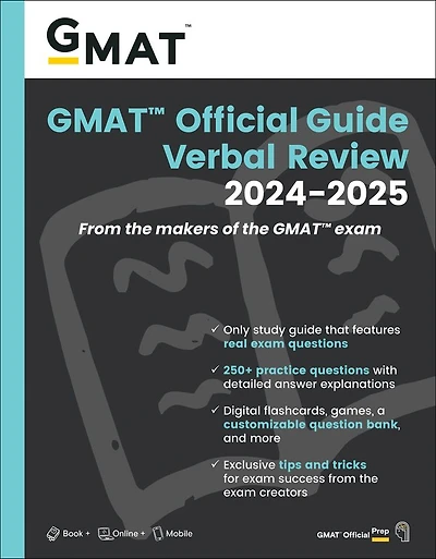 GMAT Official Guide Verbal Review 2024-2025: Book + Online Question Bank