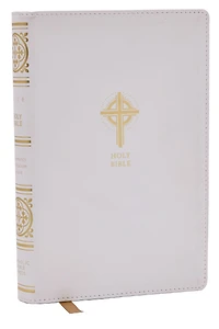 NRSVCE Sacraments of Initiation Catholic Bible, White Leathersoft, Comfort Print