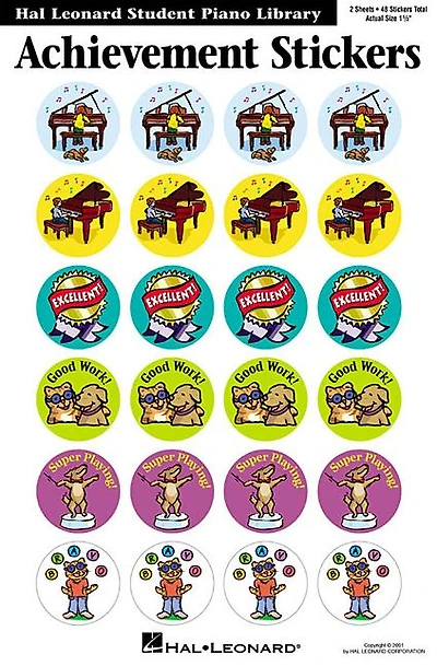 Achievement Stickers: Hal Leonard Student Piano Library