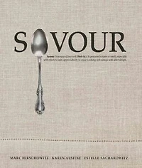 Savour: Pronounced [sey-ver] (Verb tr.) To perceive by taste or smell, especially with relish; to taste appreciatively; to enjoy (cooking and eating), with utter delight.