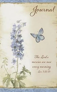 Christian Art Gifts Scripture Journal the Lord's Mercies Are New Every Morning Lamentations 3:22-23 Bible Verse Blue Floral Inspirational Notebook,128 Ruled Pages Flexcover 5.5" X 8.5"