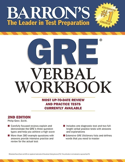 Barron's GRE Verbal Workbook