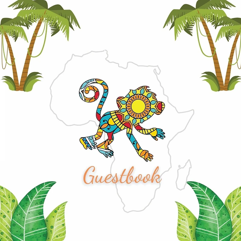 Guest Book Monkey Mandala: Fabulous For Your Party - Keepsake of Family and Friends Treasured Messages and Photos