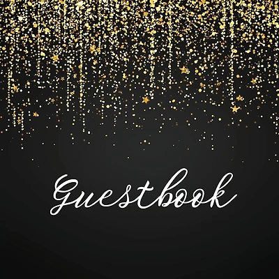 Guest Book Gold Shower: Fabulous For Your Party - Keepsake of Family and Friends Treasured Messages and Photos