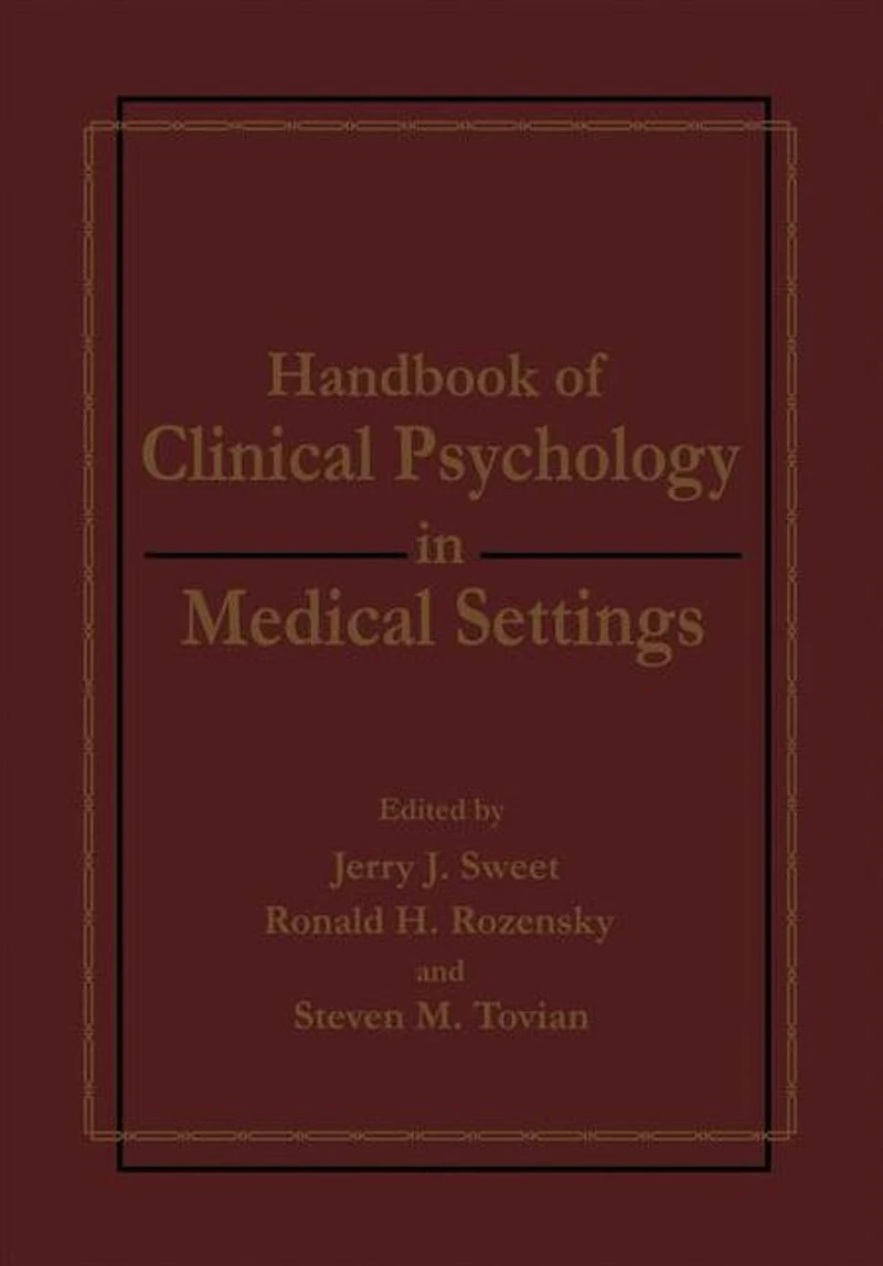 Handbook of Clinical Psychology Medical Settings