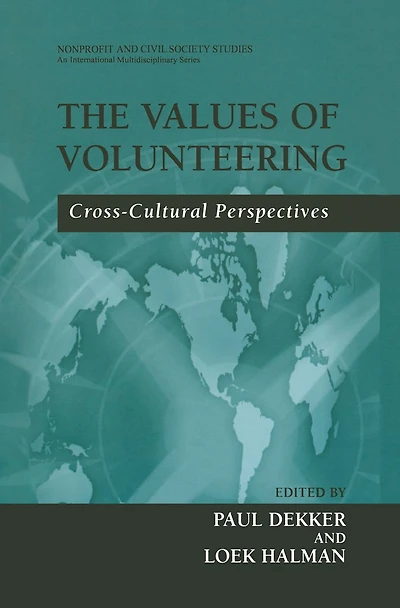 The Values of Volunteering: Cross-Cultural Perspectives