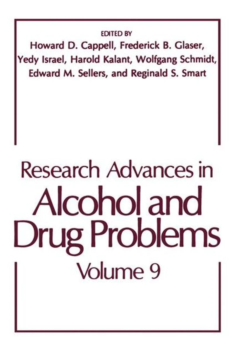 Research Advances in Alcohol and Drug Problems