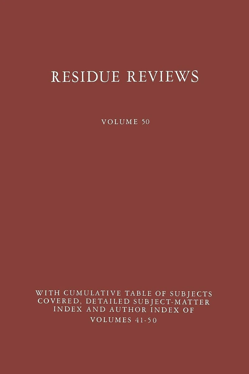 Residue Reviews