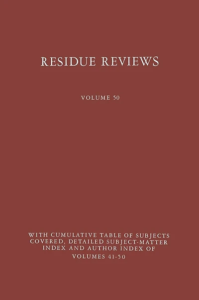 Residue Reviews