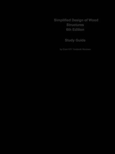e-Study Guide for: Simplified Design of Wood Structures by James Ambrose, ISBN 9780470187845
